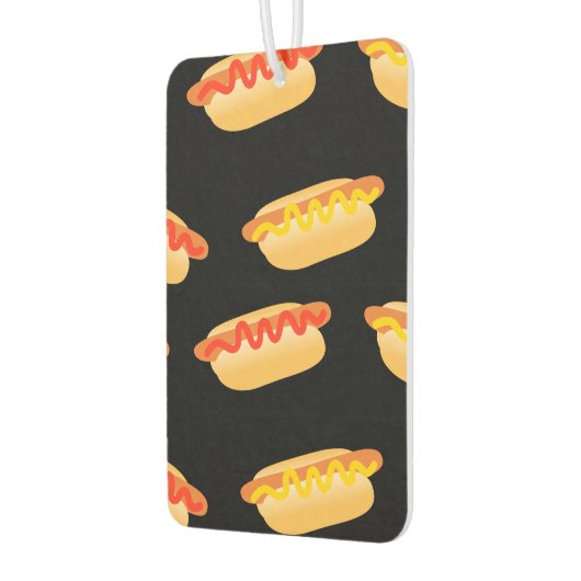 おもしろいホットドッグパターン カーエアーフレッシュナー (左)