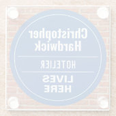 おもしろいホトリアウォールプラークスタイルガラスコースター ガラスコースター (裏面)