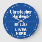 おもしろいホトリエウォールプラークスタイル大時計 ラージ壁時計 (正面)