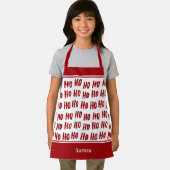 おもしろいホホホホレッドホリデーパターンクリスマスキッズ エプロン (インサイチュ)