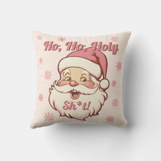 おもしろいホホホ レトロサンタ クリスマスパーティ クッション (裏面)