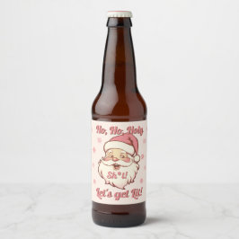 おもしろいホホホ レトロサンタ クリスマスパーティ ビールラベル