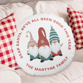 おもしろいホリデーキュートクリパーソナライズされたスマス格言 ラウンドクッション