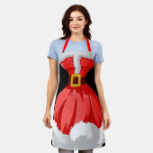 おもしろいホリデークリスマスエプロン エプロン (着用した状態)