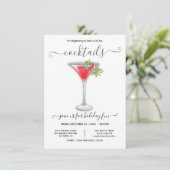 おもしろいホリデークリスマスカクテルパーティー 招待状 (スタンド正面)