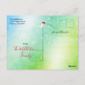 おもしろいホリデークリスマスト転がイレツリーグリーン ポストカード (裏面)