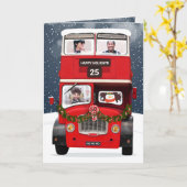 おもしろいホリデーグリーティングカードの写真がバスカーに掲載 カード (黄色い花)