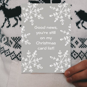 おもしろいホリデースノーフレーククリスマスカード シーズンカード