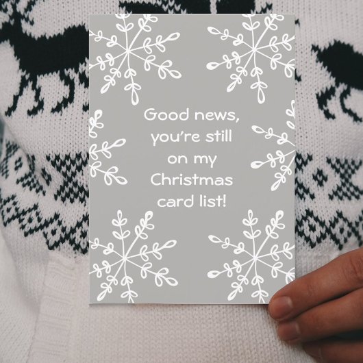 おもしろいホリデースノーフレーククリスマスカード シーズンカード