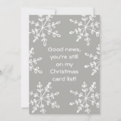 おもしろいホリデースノーフレーククリスマスカード シーズンカード (正面)