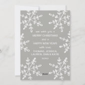 おもしろいホリデースノーフレーククリスマスカード シーズンカード (裏面)