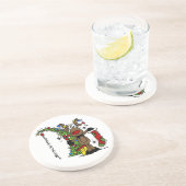 おもしろいホリデーズメリークリスマストナカイ コースター (側面)