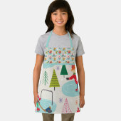 おもしろいホリデープリントかわいい動物inアウトドア エプロン (インサイチュ)