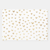 おもしろいホリデーラブハートパターン ラッピングペーパーシート (正面)