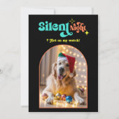 おもしろいホリデー レトロ ペット 犬 クリスマス フォト (正面)