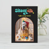 おもしろいホリデー レトロ ペット 犬 クリスマス フォト (スタンド正面)