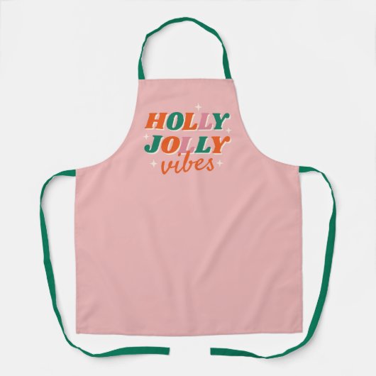 おもしろいホリーすてきビベスクリスマスデザイン エプロン (正面)