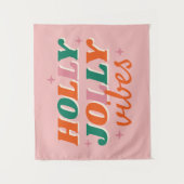 おもしろいホリーすてきビベスクリスマスデザイン タペストリー (正面)