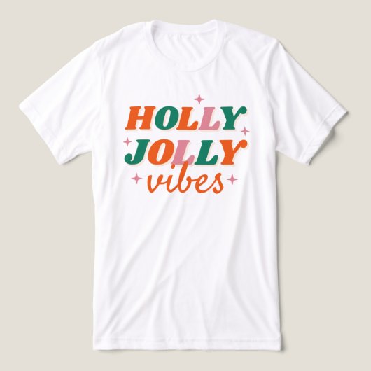 おもしろいホリーすてきビベスクリスマスデザイン トライブレンドTシャツ (デザイン正面)