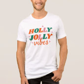 おもしろいホリーすてきビベスクリスマスデザイン トライブレンドTシャツ (正面)