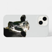 おもしろいホルスタイン牛乳農場の動物のユーモア iPhoneケース (裏面横)