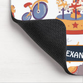 おもしろいホワイトカーニバルキッズスクールサーカスパターン マウスパッド (コーナー)