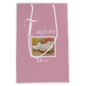 おもしろいホワイトドーブ ミディアムペーパーバッグ