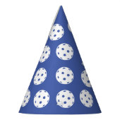 おもしろいホワイトピックボールのパタパーソナライズされたーン パーティーハット (左)