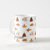 おもしろいホワイトブラウンキッズトイカーボートギフト コーヒーマグカップ (正面左)