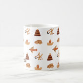 おもしろいホワイトブラウンキッズトイカーボートギフト コーヒーマグカップ (中央)