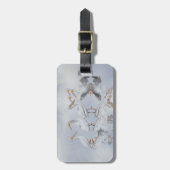 おもしろいホワイトペリカンラゲージタグ ラゲッジタグ (正面縦)