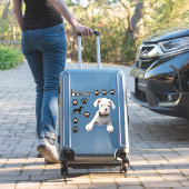 おもしろいホワイトボクサードッグステッカー シール (スーツケースインサイチュ)