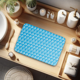 おもしろいホワイトミニマリストスプラッシュパターン バスマット