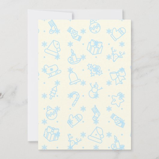 おもしろいホワイトメリークリスマススノーグローブフォトカード 招待状 (裏面)