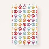 おもしろいホワイトレインボーカラーポープリントドッグウォーカーID バッジ (裏面)