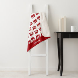 おもしろいホーホー文字レッドホリデーパターンクリスマス シェルパブランケット