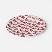 おもしろいホーホー文字レッドホリデーパターンクリスマス ペーパープレート (アングル)
