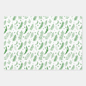 おもしろいホーホー文字レッドホリデーパターンクリスマス ラッピングペーパーシート (正面2)