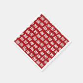 おもしろいホーホー文字レッドホリデーパターンクリスマスv2 スタンダードカクテルナプキン (角)