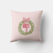 おもしろいホームスイートホームウォーターカラージンガーブレッドハウス クッション (裏面)