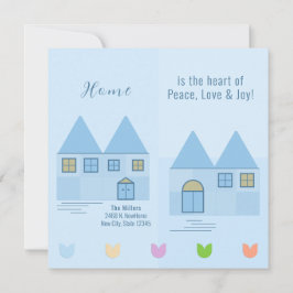 おもしろいホームズチューリップフラワーズ引っ越し祝いパーティーパーティー招待状 案内状