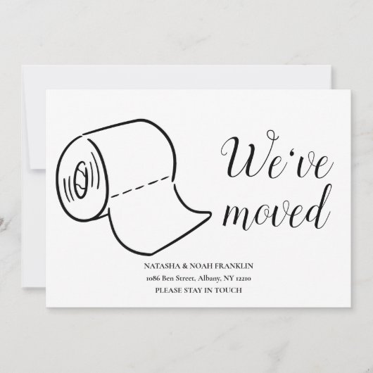 おもしろいホーム移動 案内状 (正面)