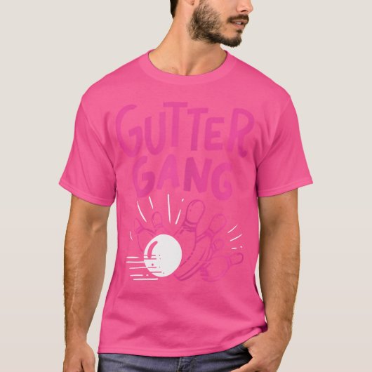 おもしろいボウリングが好きな人のための面白ボウリング Tシャツ (正面)