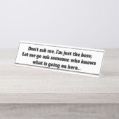 おもしろいボスことわざデスクトップ表示名プレート デスクネームプレート (正面)