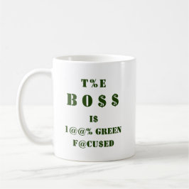 おもしろいボスドルの割合マネーシンボル（緑） コーヒーマグカップ