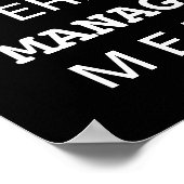 おもしろいボスニックネームポスター |ボスのジョークのサイン ポスター (角)