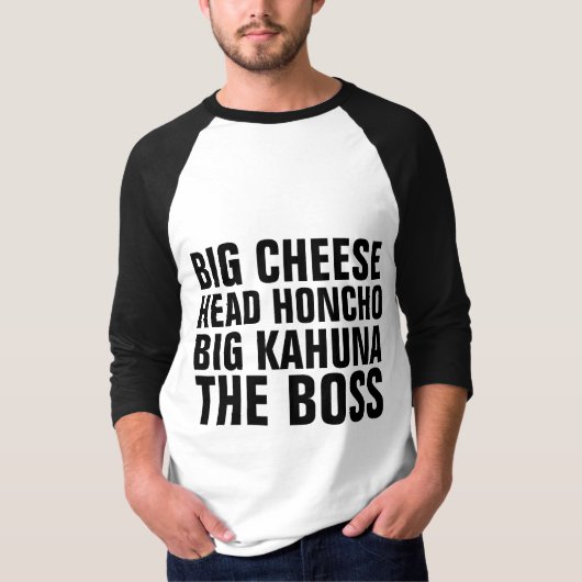おもしろいボスビッグTシャツティー Tシャツ (正面)