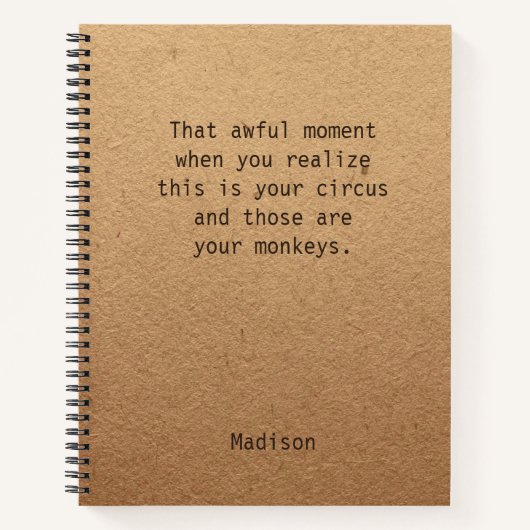 おもしろいボスマネージャパーソナライズされたノートOffice ノートブック (正面)