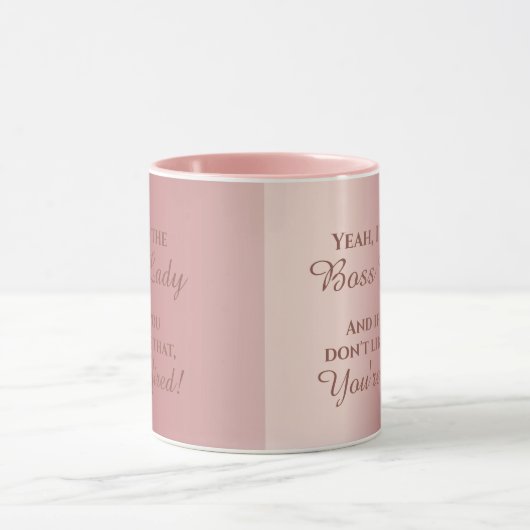 おもしろいボスレディーコーヒーマグユーモアのあるボスギフト マグカップ (中央)