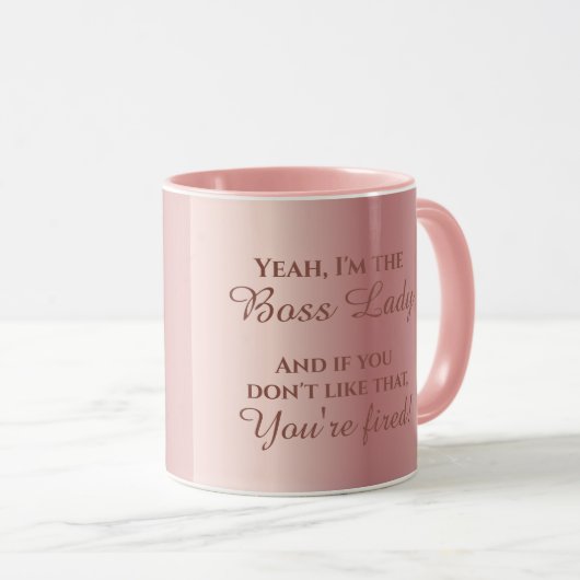 おもしろいボスレディーコーヒーマグユーモアのあるボスギフト マグカップ (正面右)
